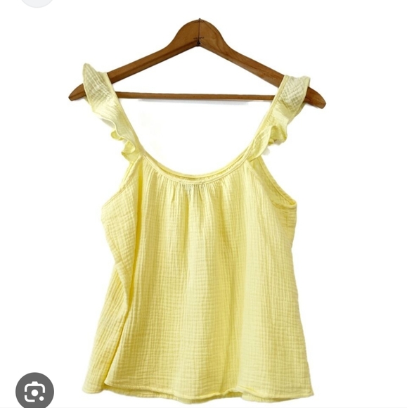 DREW Tops - Nwt anthropologie DREW yellow gauze cotton tank small $134